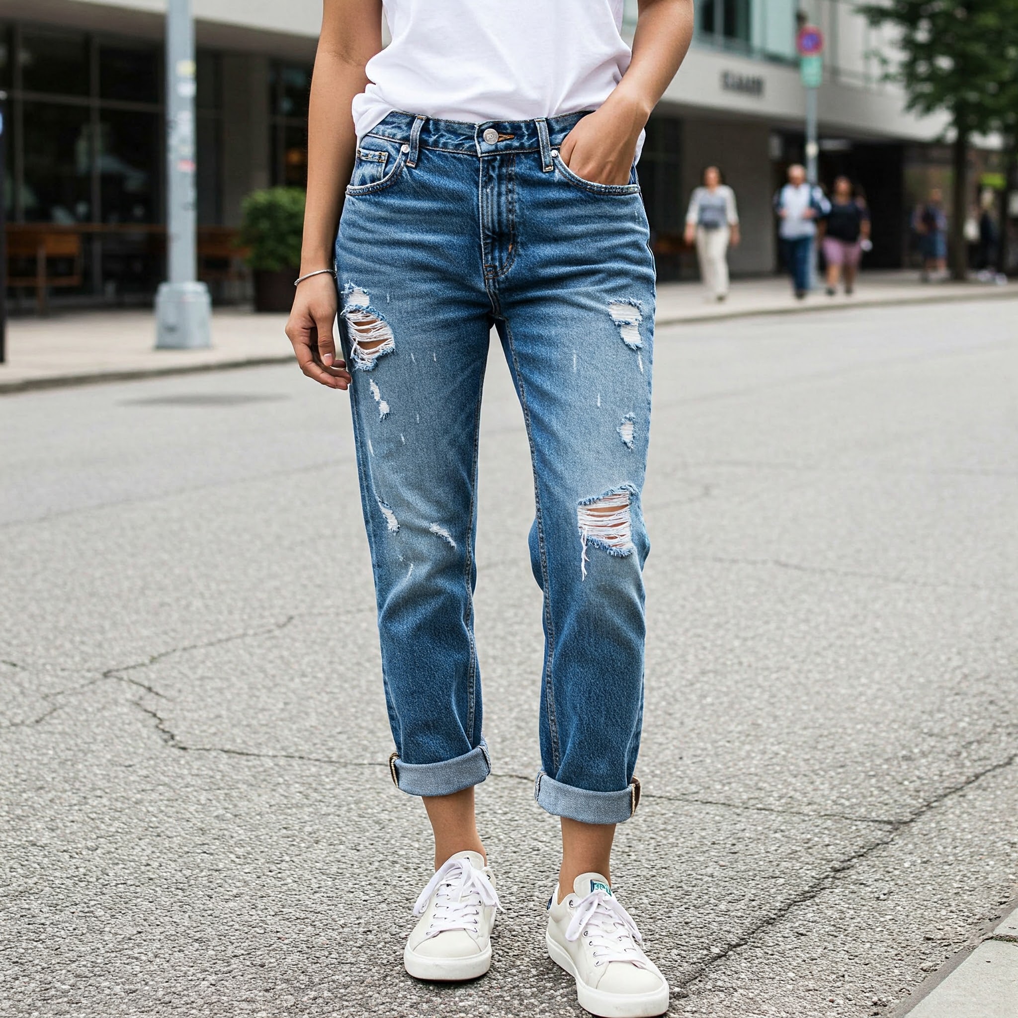 Boyfriend jeans vs mom jeans